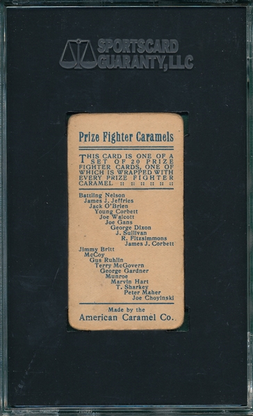 1909 E76 Tom Sharkey American Caramel Co. SGC 30