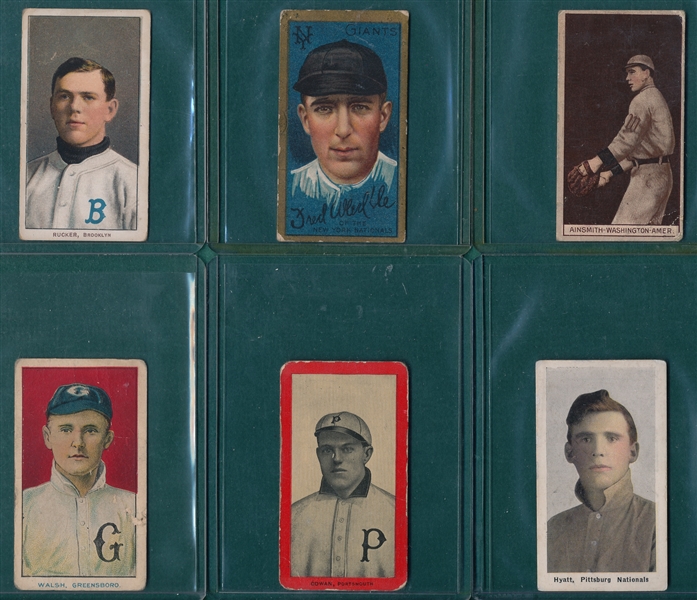 1909-11 Lot of (6) T Cards W/ T209 Contentnea