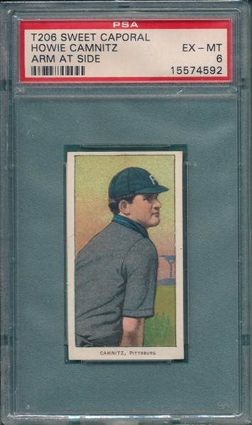 1909-1911 T206 Camnitz, Arm At Side, Sweet Caporal Cigarettes PSA 6