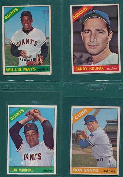 1966 Topps Lot of (125) W/ Koufax & Mays