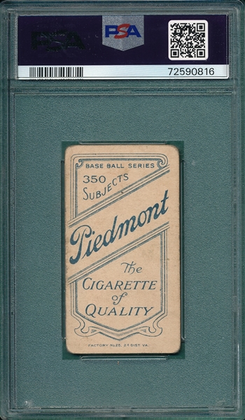 1909-1911 T206 Marquard, Portrait, Piedmont Cigarettes PSA 2.5