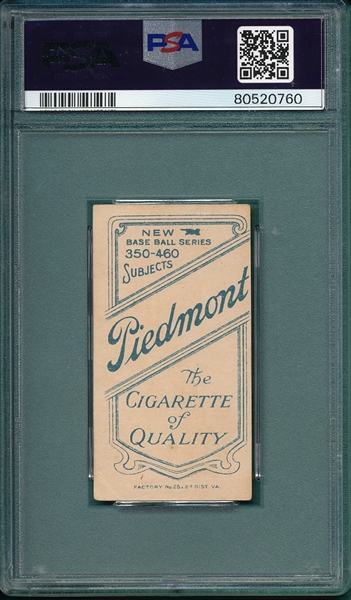 1909-1911 T206 Chance, Yellow Portrait, Piedmont Cigarettes PSA 4