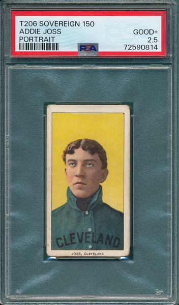 1909-1911 T206 Joss, Portrait, Sovereign Cigarettes PSA 2.5