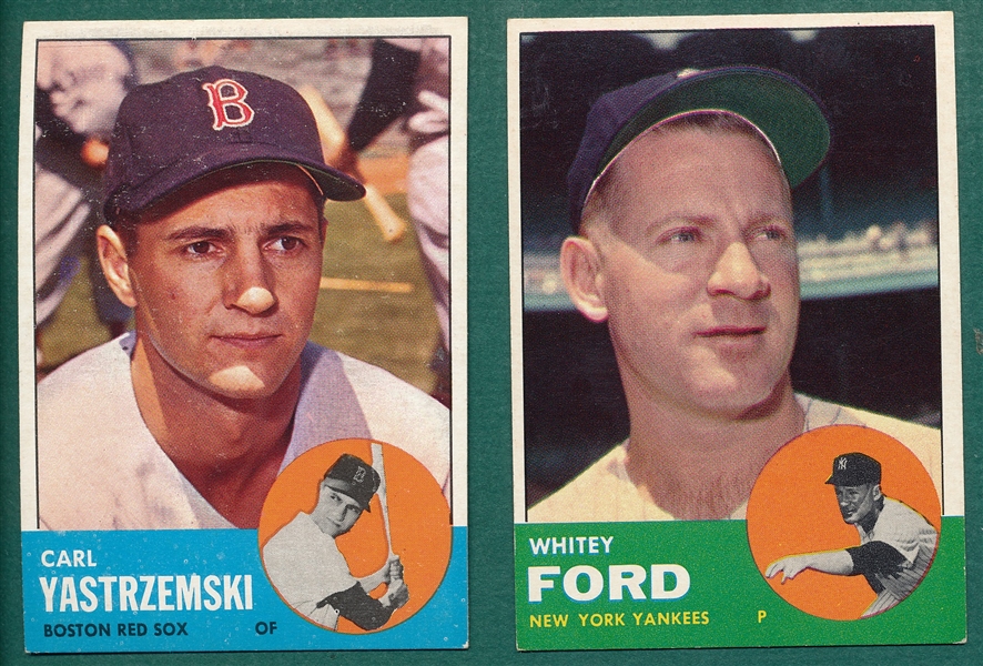1963 Topps #115 Yastrzemski & #446 Ford, Lot (2) 