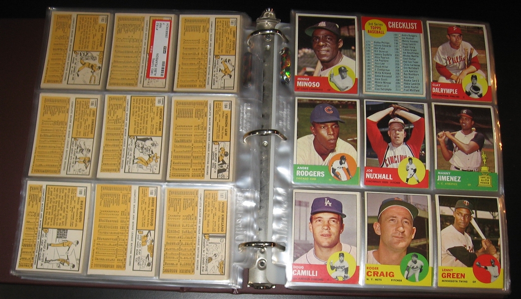 1963 Topps Partial Set (519/576) W/ Musial & Mays