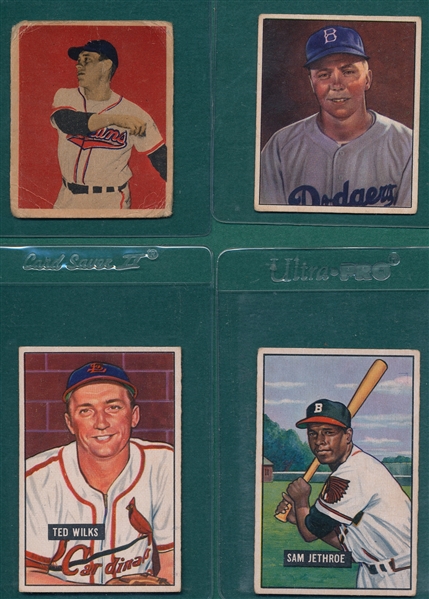1949-51 Bowman Lot of (10) W/ 49 Feller & 50 Reese