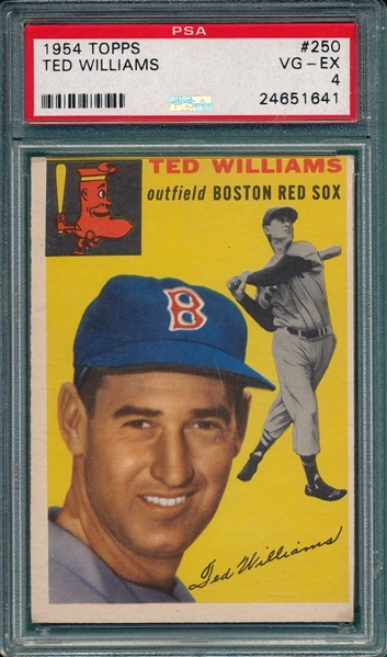 1954 Topps #250 Ted Williams PSA 4