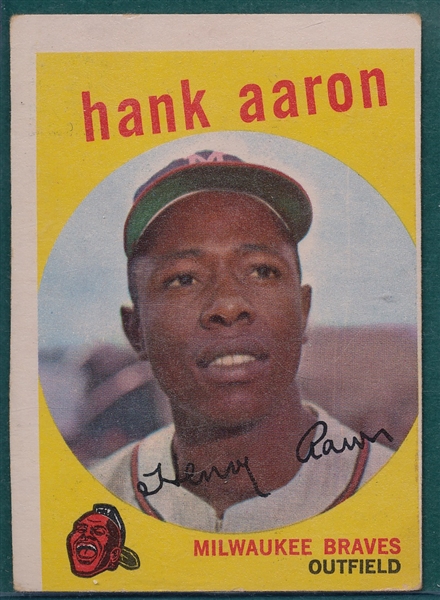 1959 Topps #380 Hank Aaron 