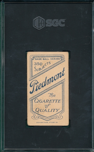 1909-1911 T206 Chase, Dark Cap, Piedmont Cigarettes SGC 4