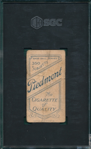 1909-1911 T206 Rudolph Piedmont Cigarettes SGC 1