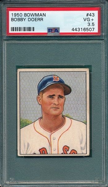 1950 Bowman #43 Bobby Doerr PSA 3.5