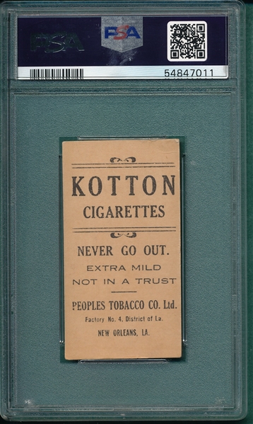 1911 T216 Christy Mathewson Kotton Cigarettes PSA 2