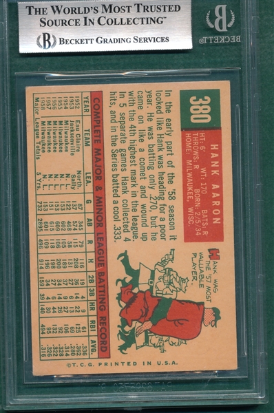 1959 Topps #380 Hank Aaron BVG 4.5 