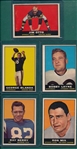 1961 Topps Football Lot of (9) W/ #182 Jim Otto, Rookie