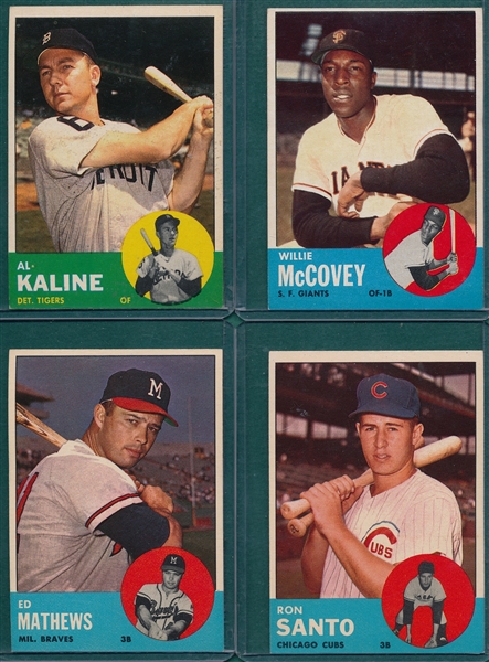 1963 Topps Lot of (4) W/ #490 McCovey