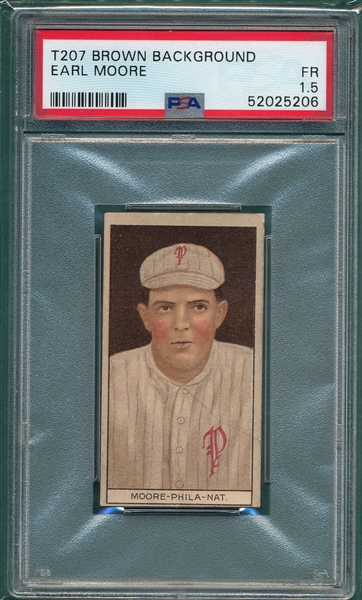 1912 T207 Moore Cycle Cigarettes PSA 1.5