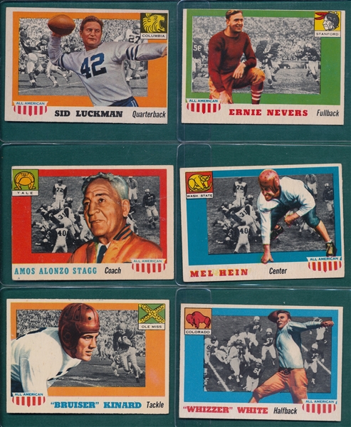 1955 Topps All American Football Lot of (85) W/ Luckman & Nevers