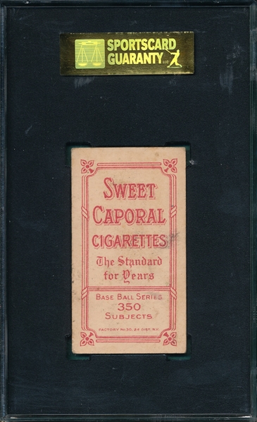 1909-1911 T206 Bradley, Bat, Sweet Caporal Cigarettes SGC 60