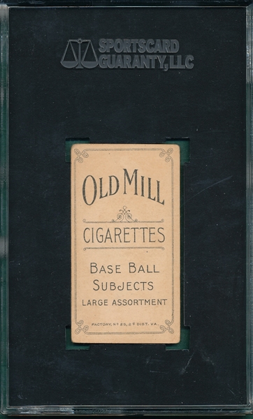 1909-1911 T206 Hoblitzell Old Mill Cigarettes SGC 40