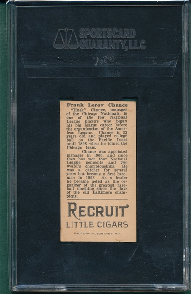 1912 T207 Chance Recruit Little Cigars SGC 3