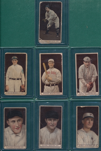 1912 T207 Recruit Little Cigars, Lot of (7) W/ McGraw