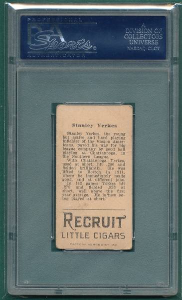 1912 T207 Yerkes Recruit Little Cigars PSA 1