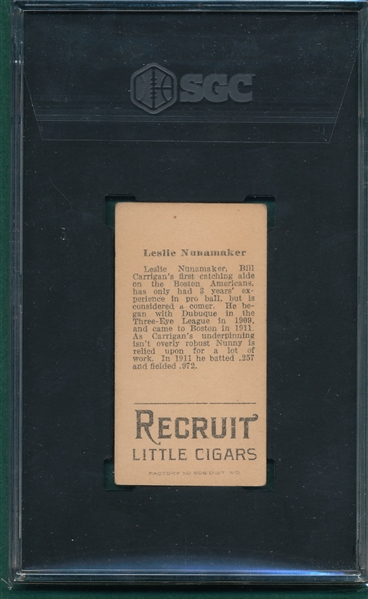 1912 T207 Nunamker Recruit Little Cigars SGC 4