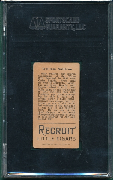 1912 T207 Sullivan Recruit Little Cigars SGC 30
