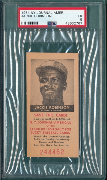 1954 NY Journal-American Jackie Robinson PSA 5