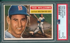 1956 Topps #5 Ted Williams PSA 6 *White*