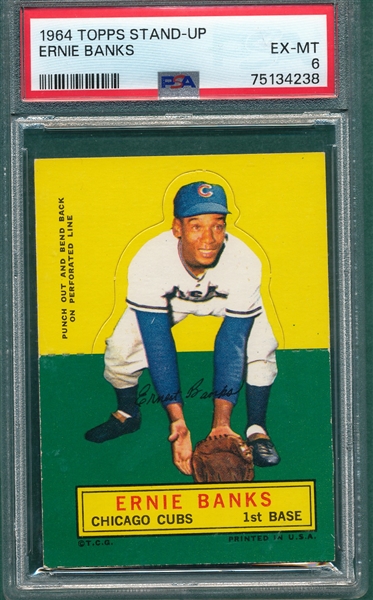 1964 Topps Stand-Up Ernie Banks PSA 6