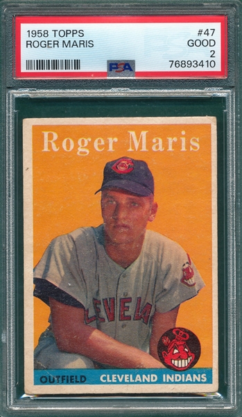 1958 Topps #47 Roger Maris PSA 2 *Rookie*