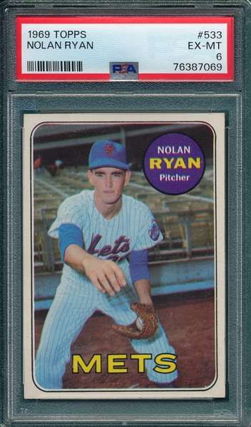 1969 Topps #533 Nolan Ryan PSA 6