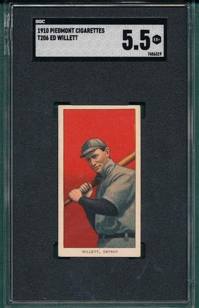 1909-1911 T206 Willett Piedmont Cigarettes SGC 5.5