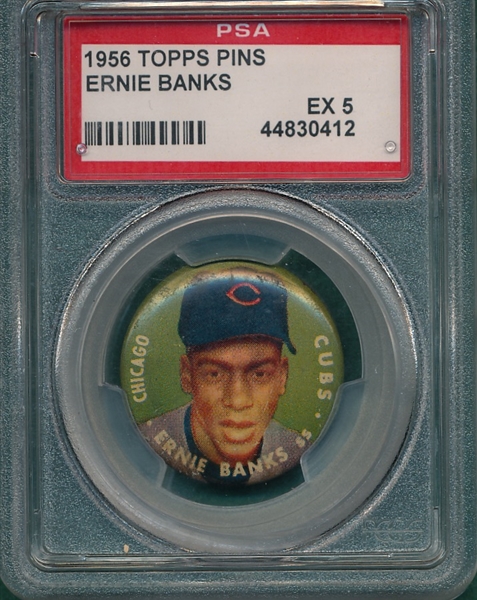 1956 Topps Pin Ernie Banks PSA 5