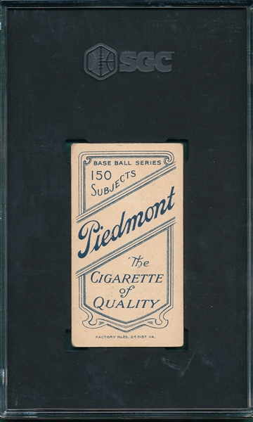 1909-1911 T206 Griffith, Portrait, Piedmont Cigarettes SGC 3