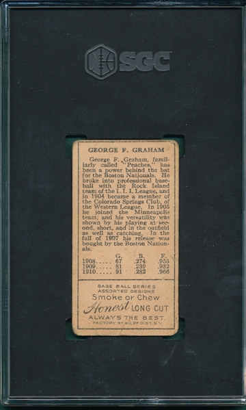 1911 T205 Graham, Rustlers, Honest Long Cut SGC 1