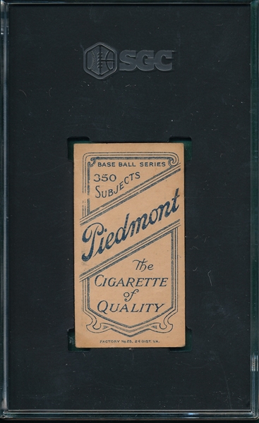 1909-1911 T206 Hulswitt Piedmont Cigarettes SGC 2