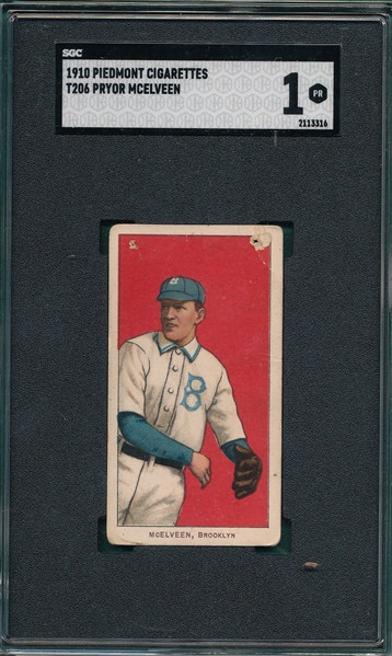 1909-1911 T206 McElveen Piedmont Cigarettes SGC 1