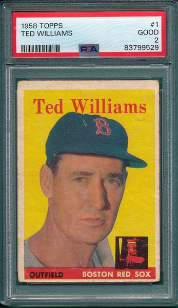 1958 Topps #1 Ted Williams PSA 2