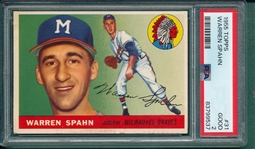 1955 Topps #31 Warren Spahn PSA 2