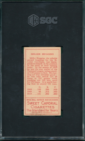 1911 T205 Huggins Sweet Caporal Cigarettes SGC 5
