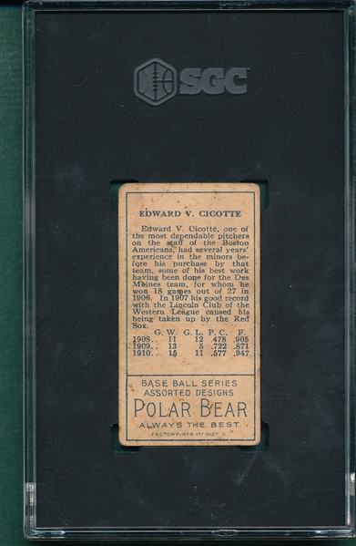 1911 T205 Cicotte Polar Bear SGC 2