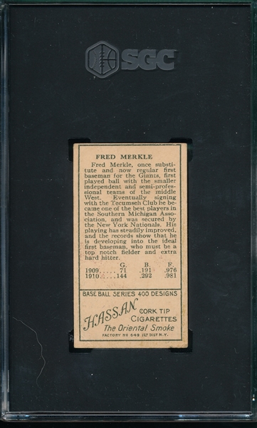 1911 T205 Merkle Hassan Cigarettes SGC 4