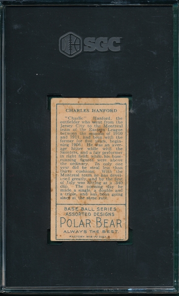 1911 T205 Hanford Polar Bear SGC 1 *Minor League*