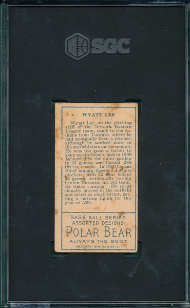 1911 T205 Lee Polar Bear SGC 2.5 *Minor League*