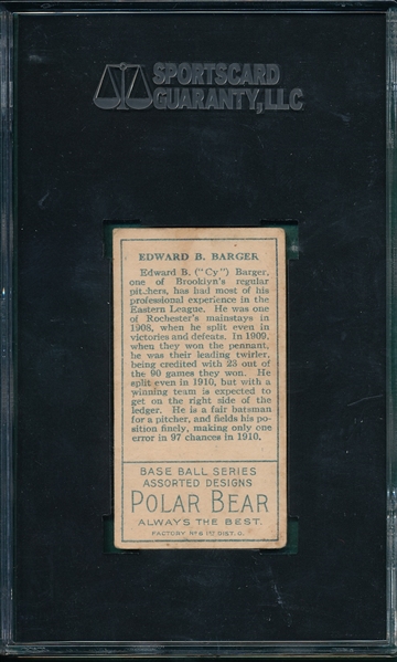 1911 T205 Barger, Full B, Polar Bear SGC 30