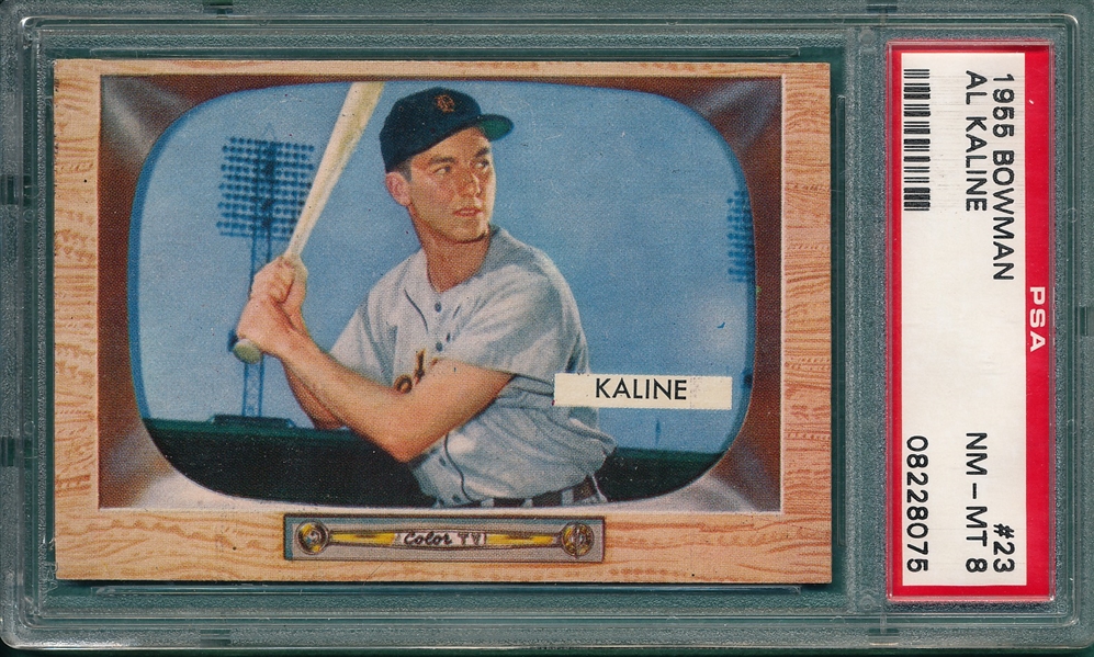 1955 Bowman #23 Al Kaline PSA 8
