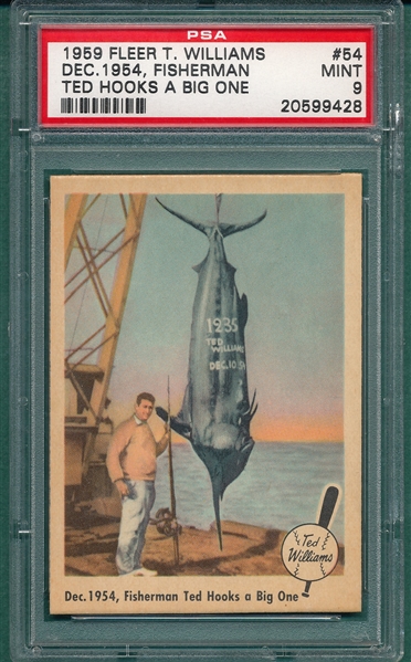 1959 Fleer Ted Williams #54 Fisherman PSA 9 *MINT*