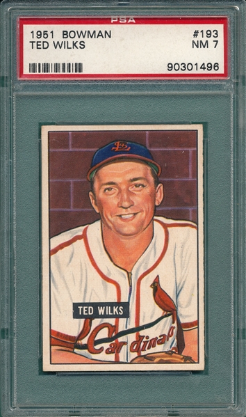 1951 Bowman #193 Ted Wilks PSA 7